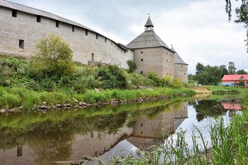 Fototapeta na wymiar Ancient fortress at Staraya Ladoga city, Russia