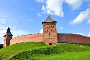 Novgorod Kremlin in autumn season. Veliky Novgorod, a historical city in Russia that is over 1000 years old