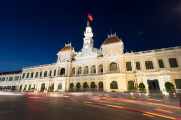 Obraz premium Ho Chi Minh City Hall Hotel de Ville Saigon Vietnam