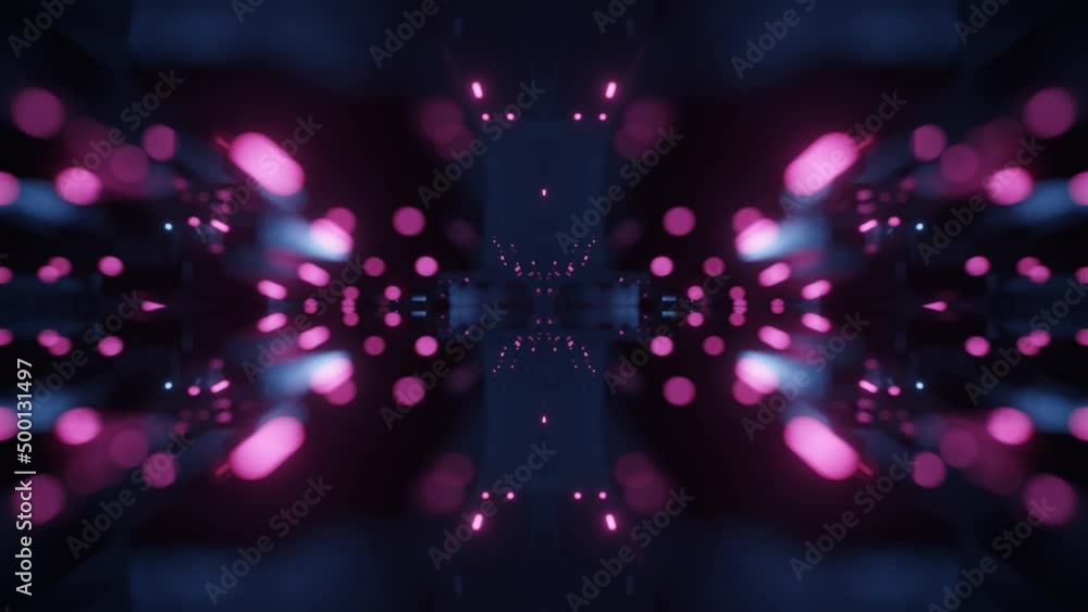 Poster vj loop motion design background. abstract bg motion graphics 3d symmetrical glowing construction. m