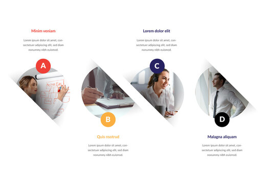 Creative Business Infographic with Photo Placeholders