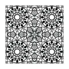 Mandala seamless pattern floral ornament