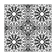 Mandala seamless pattern floral ornament