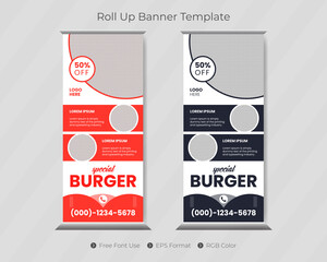 Roll up banner design or pull up template