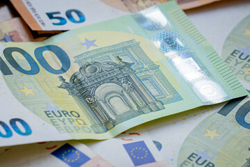 euro bills european cash. european currency
