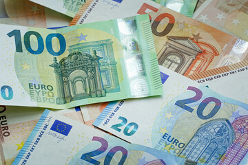euro bills european cash. european currency