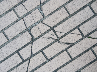 歩道のひび割れ