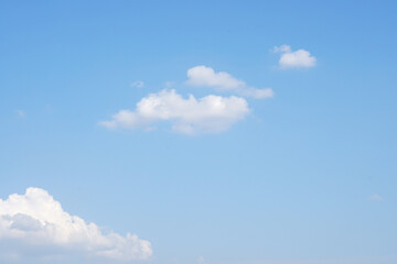 Fototapeta na wymiar beautiful​ blue​ sky​ with​ cloud background​ in​ rainy​ season.