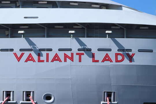IJmuiden, The Netherlands - April 20th, 2022: Valiant Lady Virgin Voyages