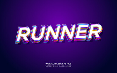 Runner editable text style effect	
