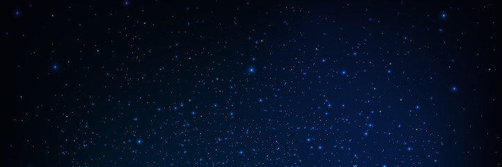 Night sky with stars horizontal background