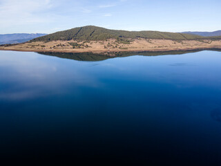 Fototapeta na wymiar Aerial view of Batak Reservoir, Bulgaria