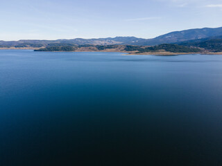 Aerial view of Batak Reservoir, Bulgaria