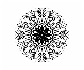circular pattern mandala art decoration elements for meditation poster henna tattoo adult coloring book. Mandla luxury premium ornamental round lace ornament