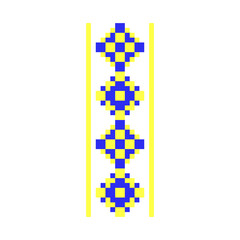 Pixelized pattern Vyshyvanka Traditional Ethnic Ukrainian Seamless Pattern slavic ornament