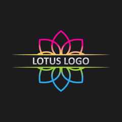 Beauty Vector lotus icon - obrazy, fototapety, plakaty