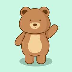 Obraz na płótnie Canvas Cute cartoon teddy bear illustration