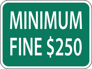 Accessible Parking Penalty Sign On White Background