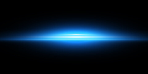 Horizontal lens flares pack. Laser beams, horizontal light rays.Beautiful light flares. Glowing streaks on dark background. Luminous abstract sparkling lined background.