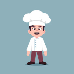 Cute cartoon chef. vector illustration