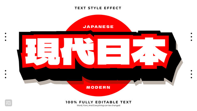 Modern Japanese Editable Text Effect Template