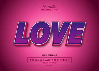 LOVE VECTOR TEXT STYLE EFFECT