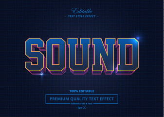 SOUND VECTOR TEXT STYLE EFFECT