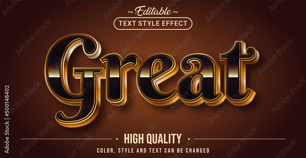 Poster editable text style effect - great text style theme.