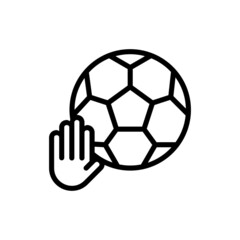 Obraz premium an icon that indicates the occurrence of handball in soccer, suitable for ball game applications or other applications.