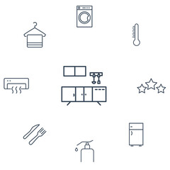 hotel icons set . hotel pack symbol vector elements for infographic web