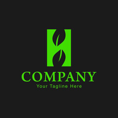 Illustration of eco friendly logo with H letter. Suitable for Herbal and medicine business