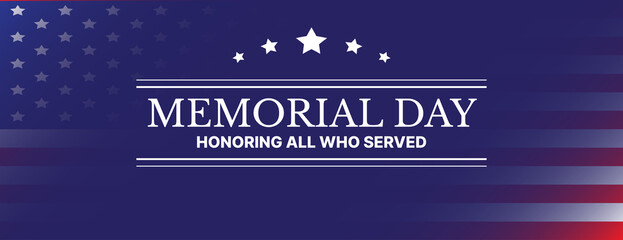 USA memorial day card or background. vector illustration