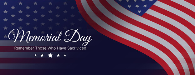 USA memorial day card or background. vector illustration