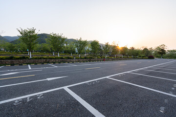 Obraz premium parking lot in city