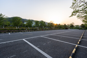 parking lot in city park