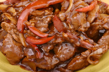 Ground beef with chilli and sauce
