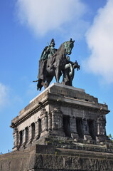 Germany . KOBLENZ,Monument to Kaiser Wilhelm I on Deutsches Ecke 2015