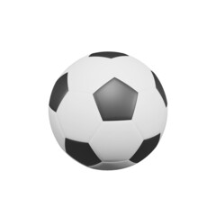 Naklejka premium 3D render football isolated on white background