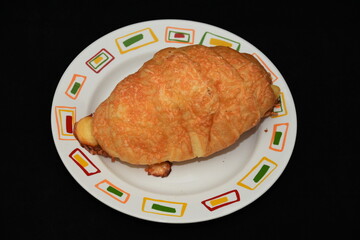 Croissant with powdered sugar