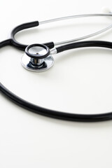 聴診器　白背景　コピースペース　医療