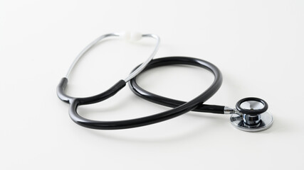 聴診器　白背景　コピースペース　医療
