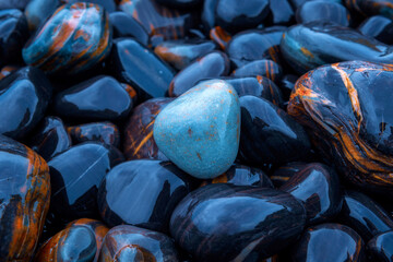 Rock photo for pattern background, Hin Ngam Beach, Lipe island, Satun Province, Thailand, where you can watch the sunrise and sunset on the same beach.