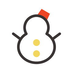 雪だるまの激カワお天気アイコン　ベクターイラスト素材