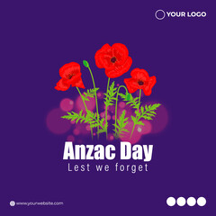 Vector illustration concept of Anzac Day-25th April