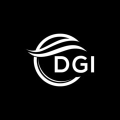 DGI letter logo design on black background. DGI  creative initials letter logo concept. DGI letter design.
