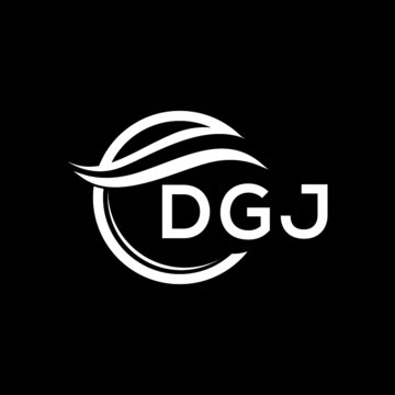 DGJ letter logo design on black background. DGJ  creative initials letter logo concept. DGJ letter design.
