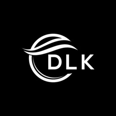 DLK letter logo design on black background. DLK  creative initials letter logo concept. DLK letter design.

