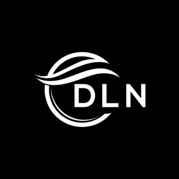 DLN letter logo design on black background. DLN  creative initials letter logo concept. DLN letter design.
