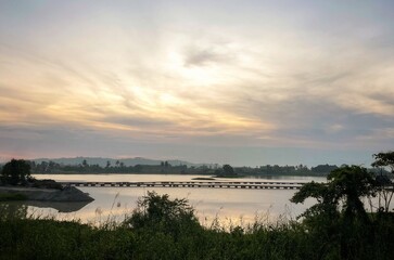 sunrise over the sand quarry
