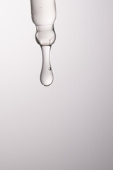 Pipette with serum, gel, oil or other cosmetic product.